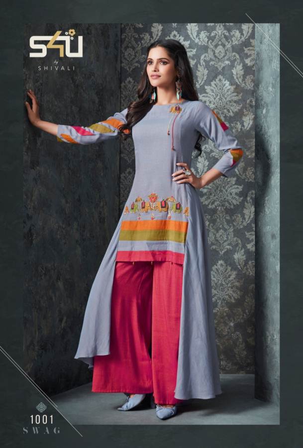S4U By Swag Vol 3 New Party Wear Kurti With Palazzo Collection S4U By Swag Vol 3 New Party Wear Kurti With Palazzo Collection
